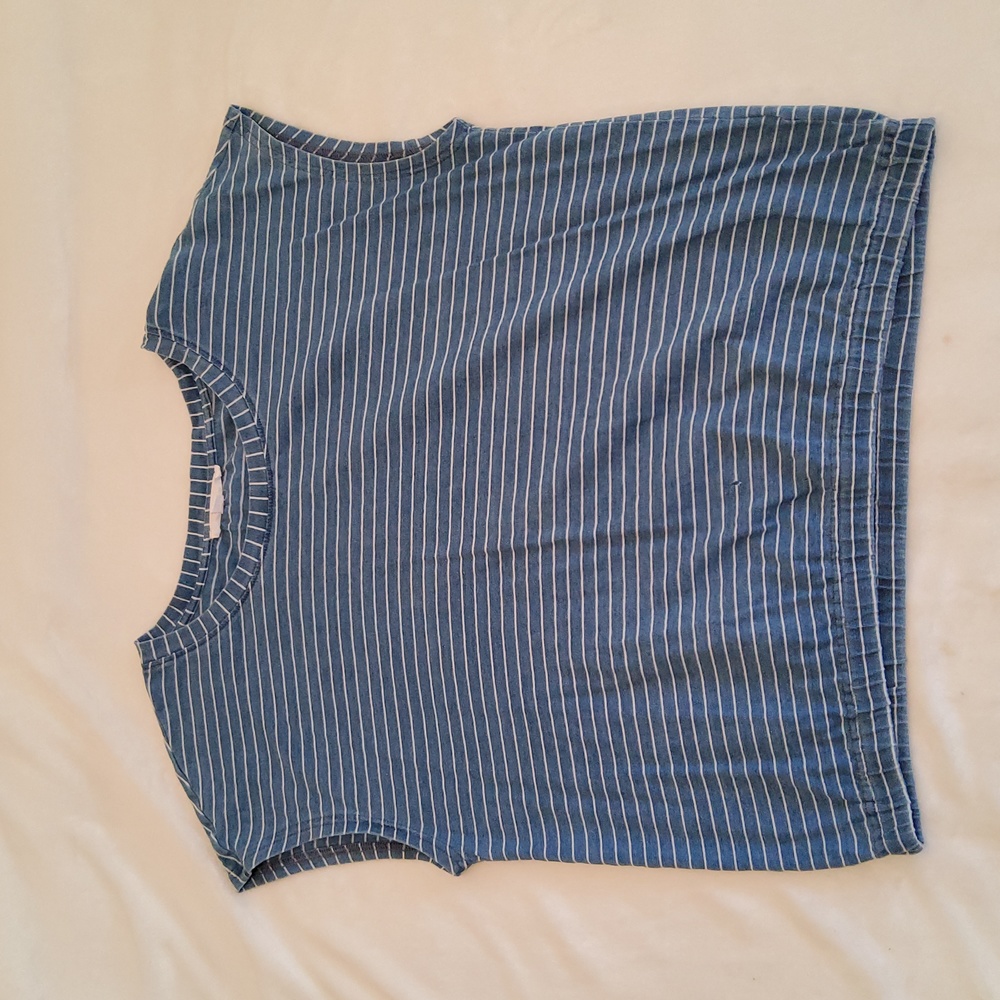 Jane + Delancey Cap Sleeve Strped Top Womens L